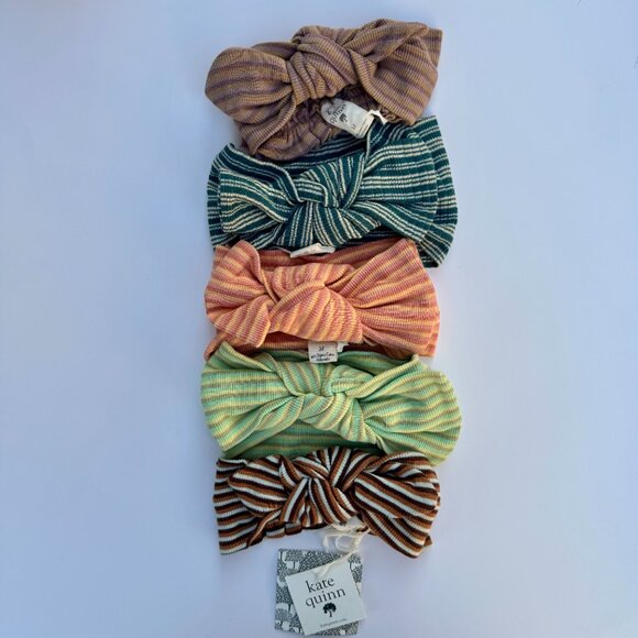 Kate Quinn Head Bow Set | Ribbed Stripes, 5-Pack | Multi-color | 6–12M (M) | NWT - Picture 2 of 7